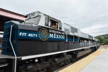 AMLO realiza el primer recorrido de prueba del Tren Interoceánico