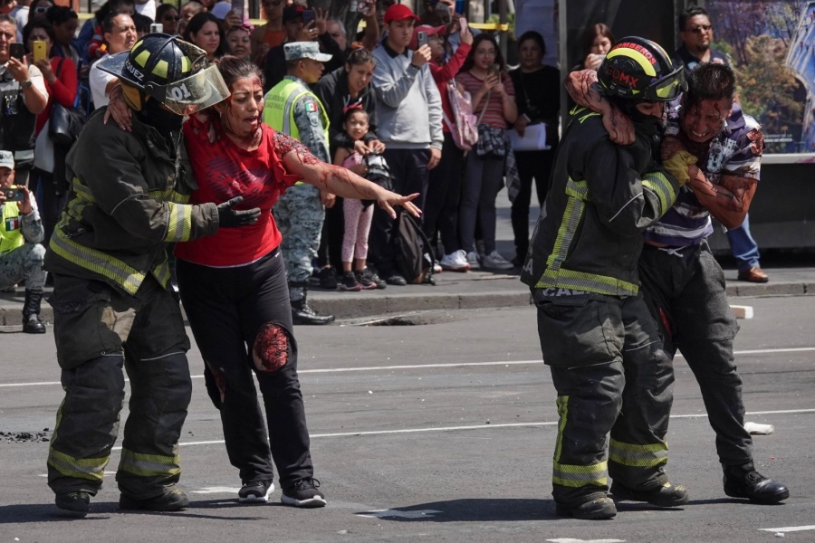 Cinco personas resultan con afectaciones por simulacro del 19 de Septiembre