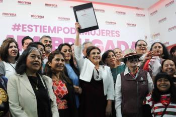 Clara Brugada se registra como aspirante a coordinadora de la 4T en la Ciudad de México