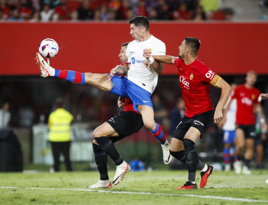 El Barcelona tropieza ante el Mallorca de Javier Aguirre