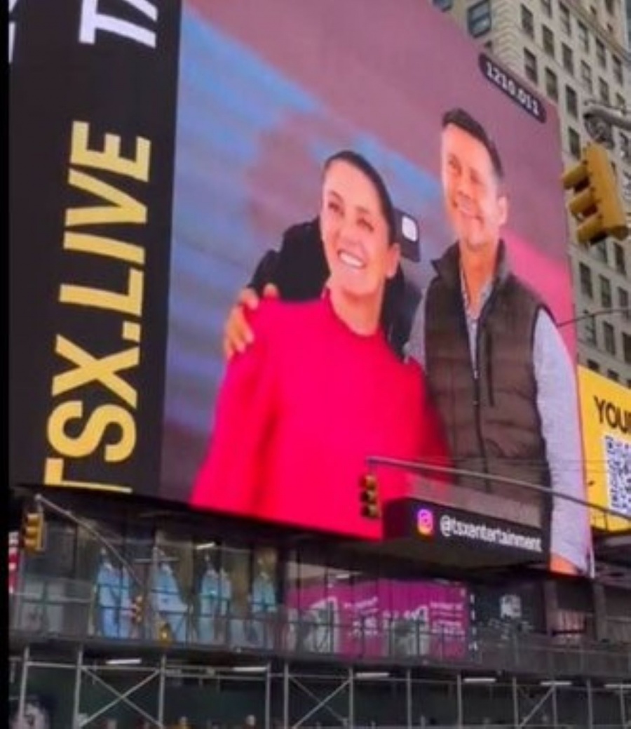 Denuncia del PAN por presunta precampaña de Claudia Sheinbaum en Times Square, Nueva York