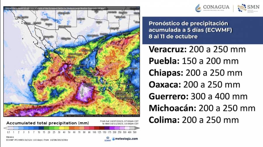 Ante el posible impacto de dos ciclones tropicales, se exhorta a la poblaci&oacute;n a extremar precauci&oacute;n: Gobierno de M&eacute;xico