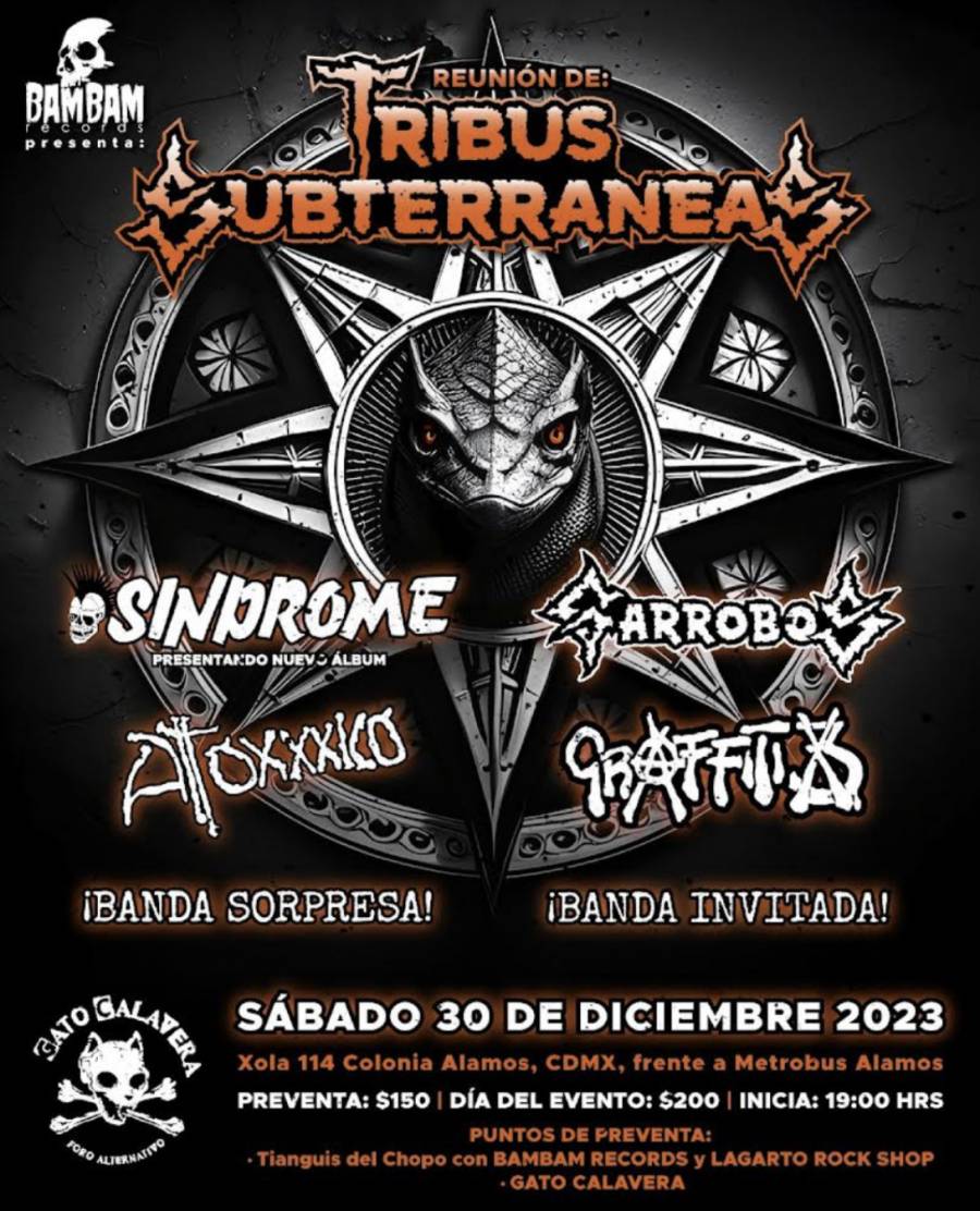 CELEBRARÁN REUNION DE TRIBUS SUBTERREANEAS 2023 CON LO MEJOR DEL PUNK Y EL METAL MEXICANO