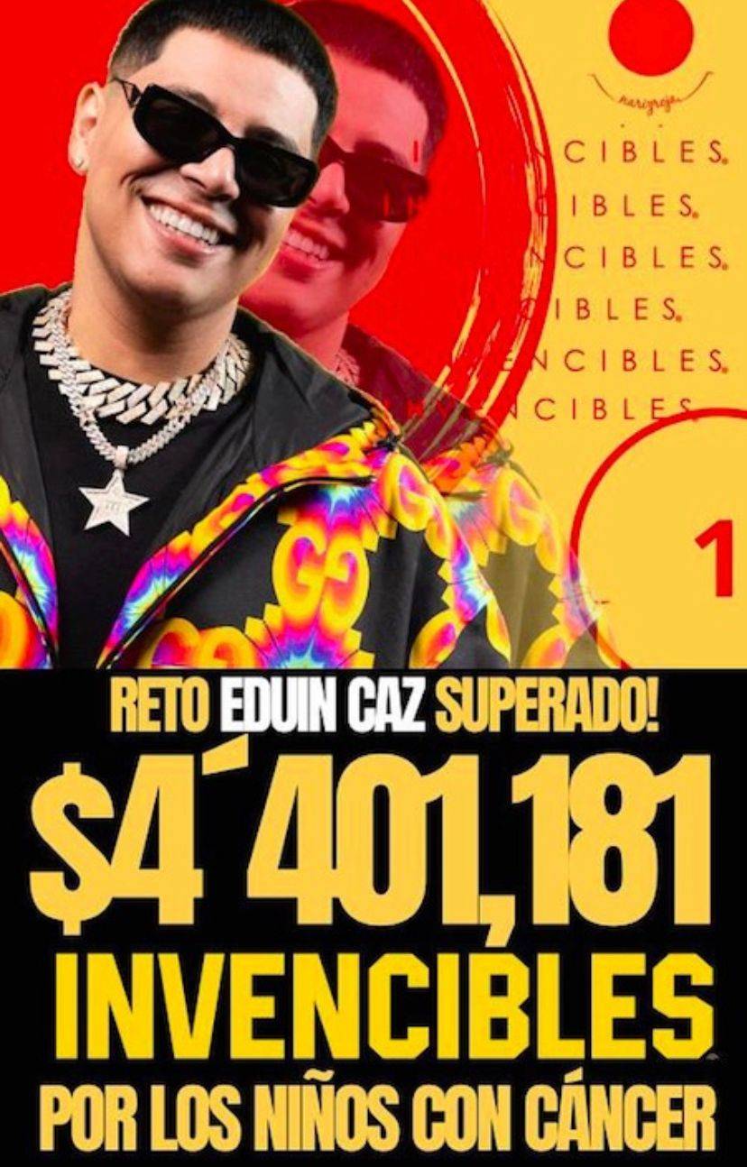 Eduin Caz cumple promesa y dona m&aacute;s de 129 mil d&oacute;lares a Fundaci&oacute;n Nariz Roja