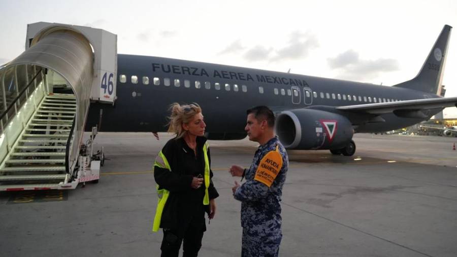 Llega avión de Fuerzas Armadas Mexicanas a Israel