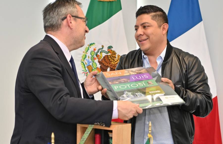 Ricardo Gallardo y cónsul de Francia exploran oportunidades de inversión y cultura en SLP