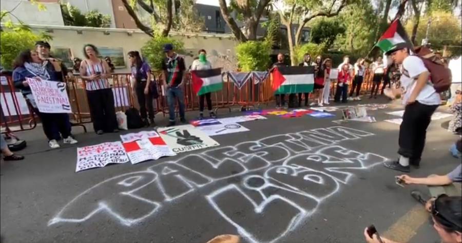 Organizaciones civiles protestan contra los bombardeos de Israel en Palestina