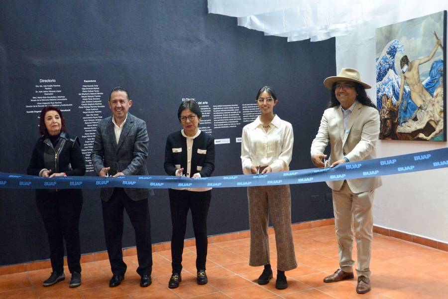 Inaugura Rectora Lilia Cedillo exposición “El oleaje, las formas del arte”