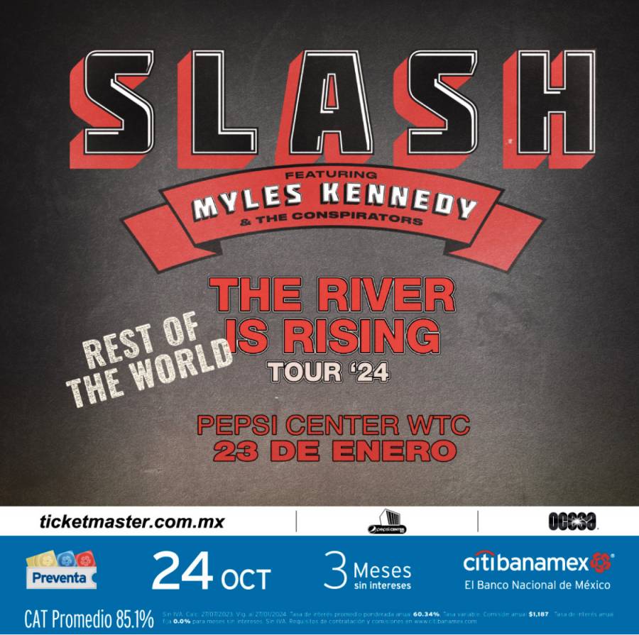 Slash regresa a México con su nuevo tour junto a Myles Kennedy y The Conspirators