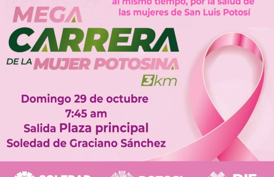 Soledad se viste de rosa en la “Mega Carrera de la Mujer Potosina