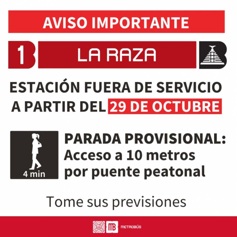 Mejoras temporales en la estación La Raza del Metrobús para optimizar la conexión intermodal