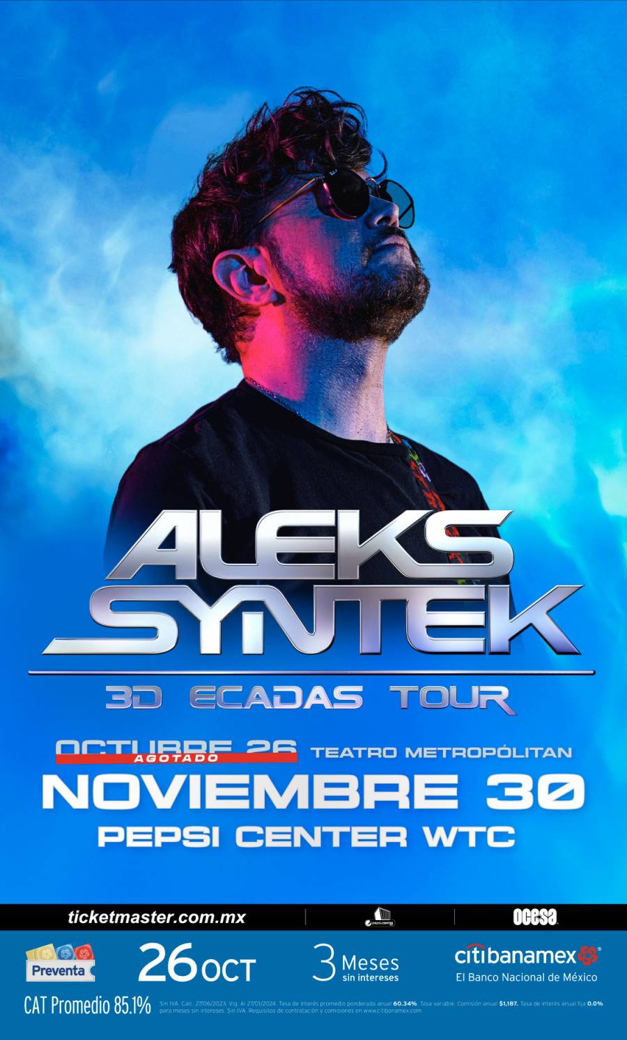 Aleks Syntek ofrecerá otro gran concierto en Ciudad de México