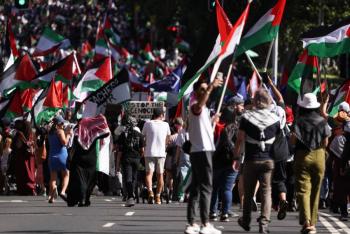 Decenas de miles de manifestantes se solidarizan con palestinos en Marruecos