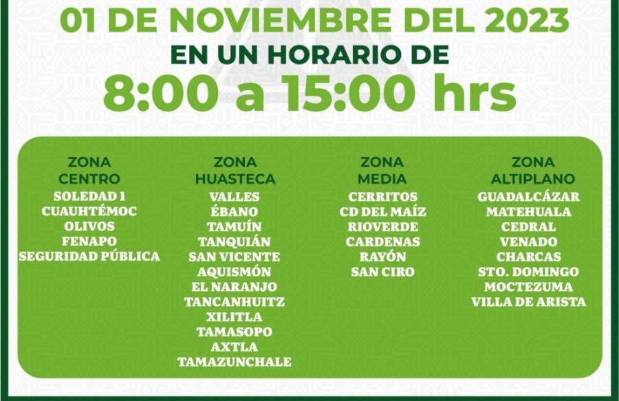 Servicio ininterrumpido en recaudadoras durante puente de día de muertos en San Luis Potosí