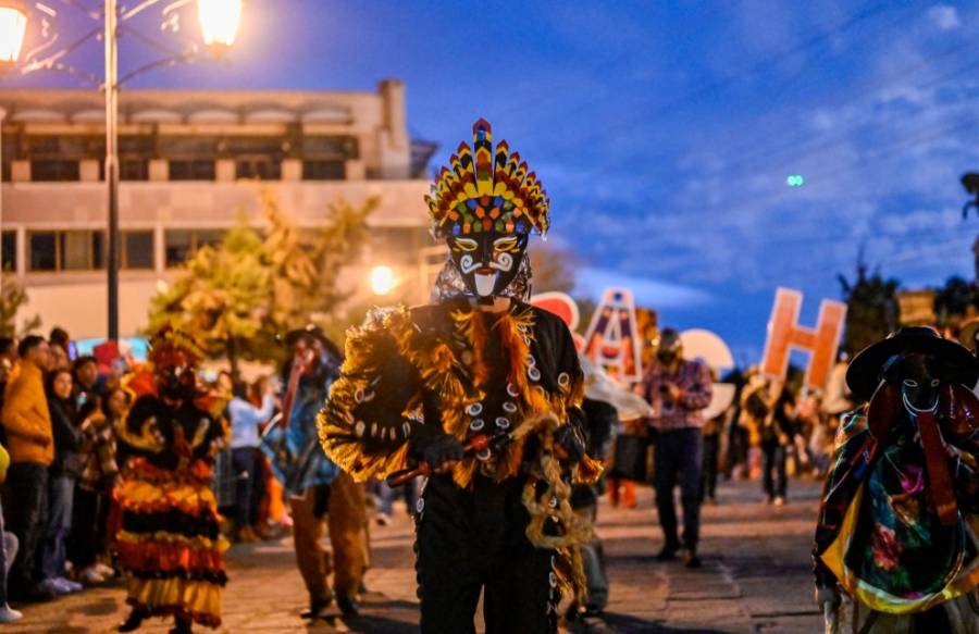 Celebración del día de todos los santos en el centro histórico de San Luis Potosí