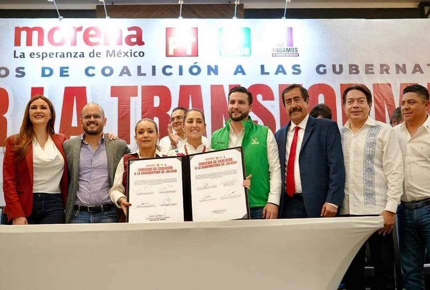 Morena, Verde y PT firman convenios de coalición en San Luis Potosí