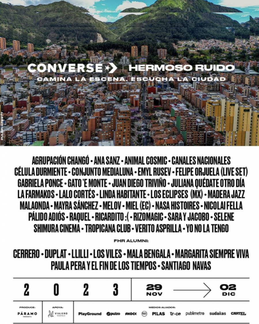 Festival Converse Hermoso Ruido 2023 confirma sus primeros artistas: Nicolai Fella, Duplat, Gabriela Ponce Margarita Siempre Viva y más.