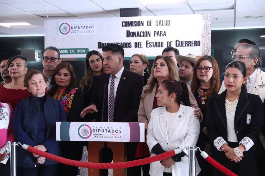 Comisión de Salud hace donación para damnificados de Guerrero