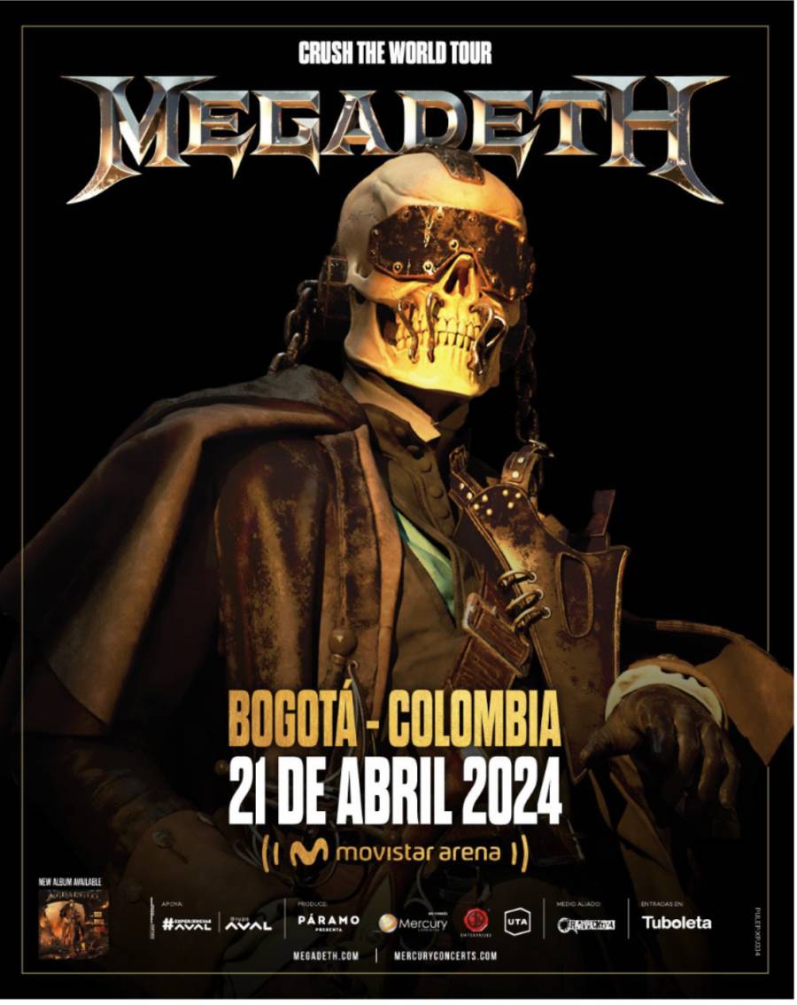 Megadeth en concierto: 10 años después vuelven a Colombia para un show histórico en el Movistar Arena