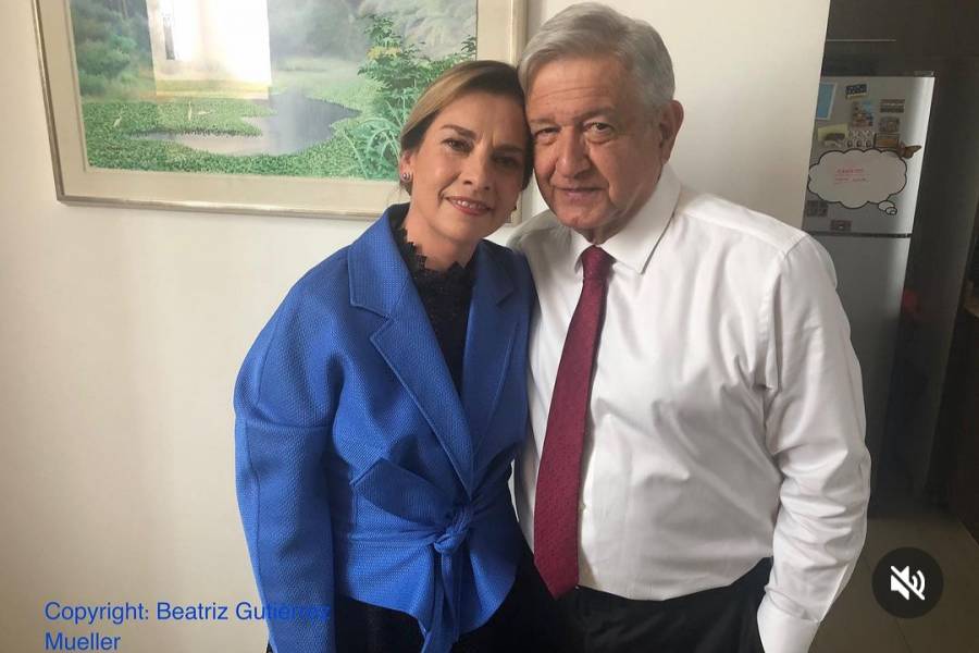 Beatriz Gutiérrez Muller felicitó a AMLO por su cumpleaños