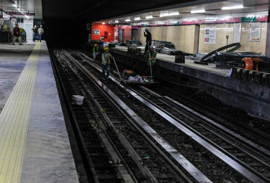 Supervisa Martí Batres obras en el tramo Observatorio - Salto del Agua de la Línea 1 del Metro