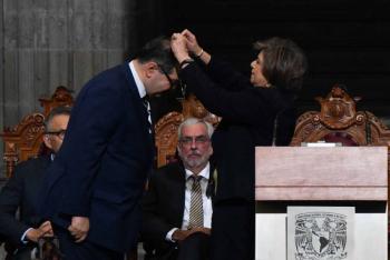 Leonardo Lomelí toma protesta como rector de la UNAM