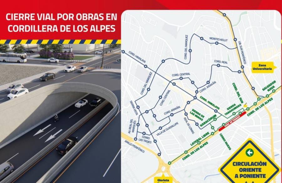 Inicia construcción del paso inferior vehicular Himalaya