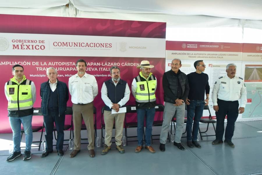 Jorge Nuño da banderazo a la ampliación de la Autopista Uruapan-Lázaro Cárdenas