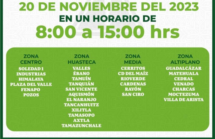 Recaudadoras brindarán atención este 20 de noviembre