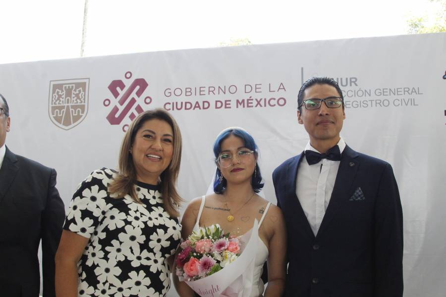 Tlalpan celebra bodas colectivas; 207 parejas contrajeron nupcias