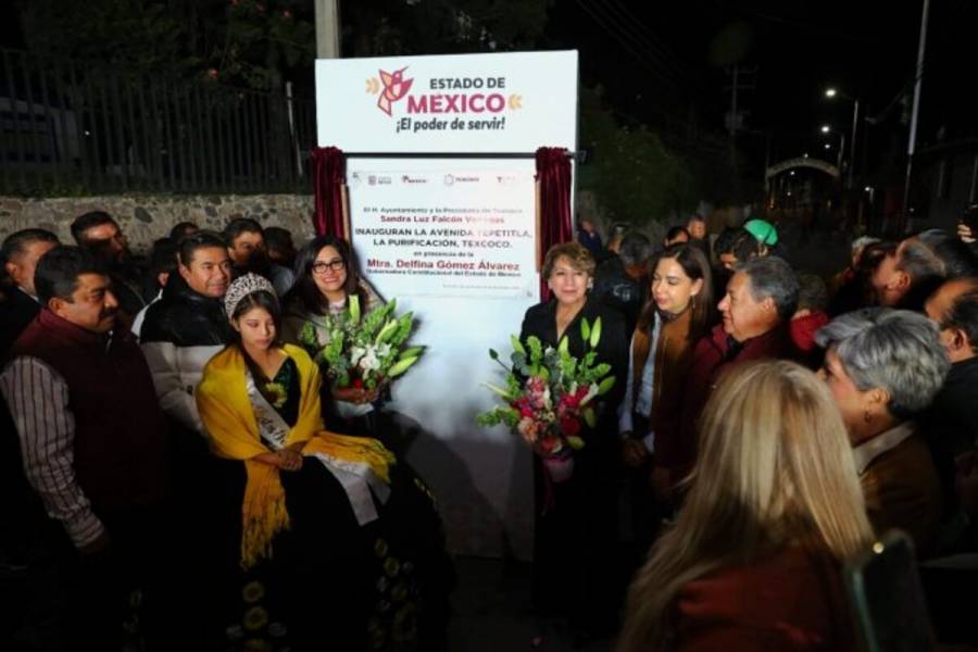 Inaugura Delfina Gómez vialidad en beneficio de 5 mil 500 habitantes de Texcoco