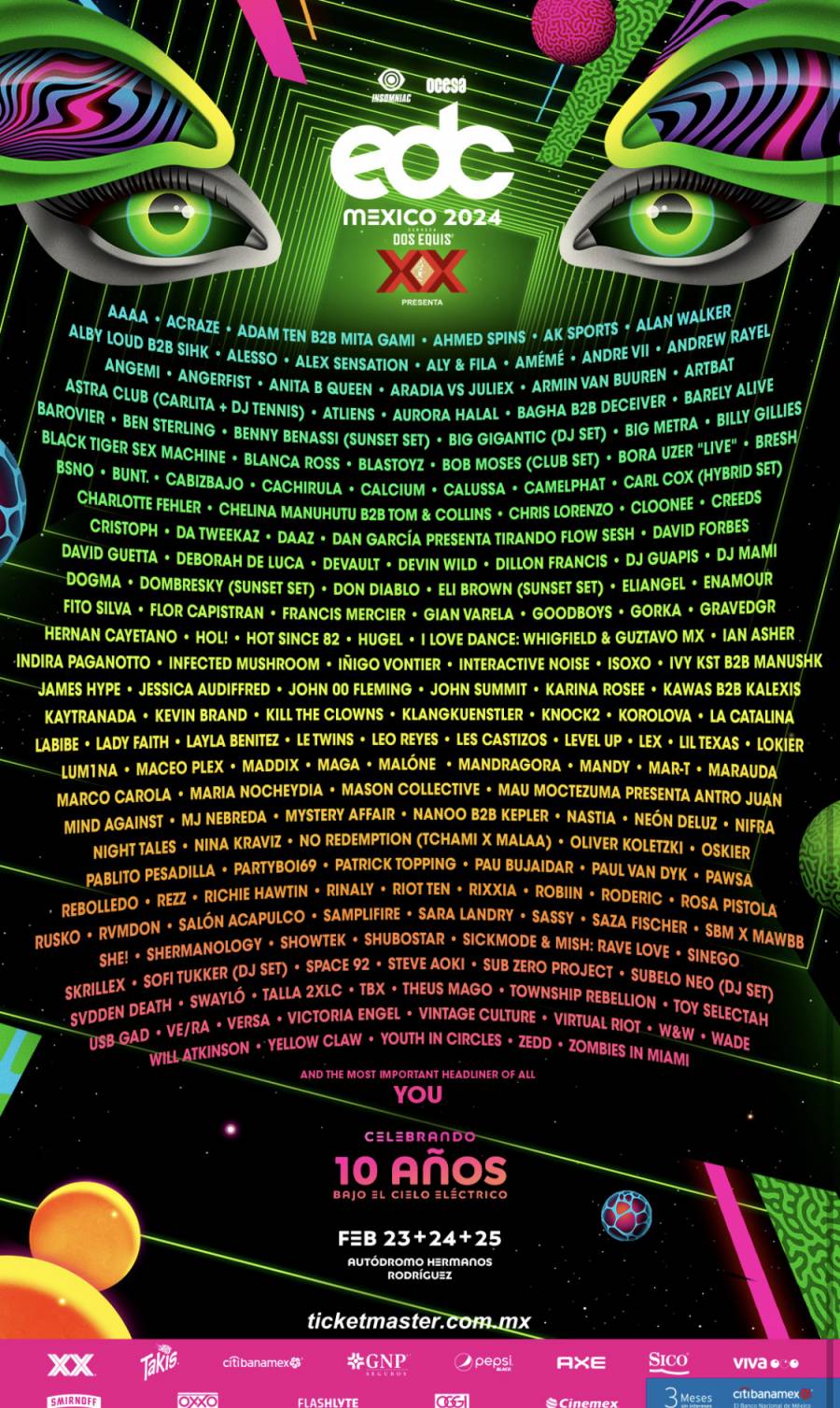 EDC revela su lineup 2024 para celebrar sus 10 años