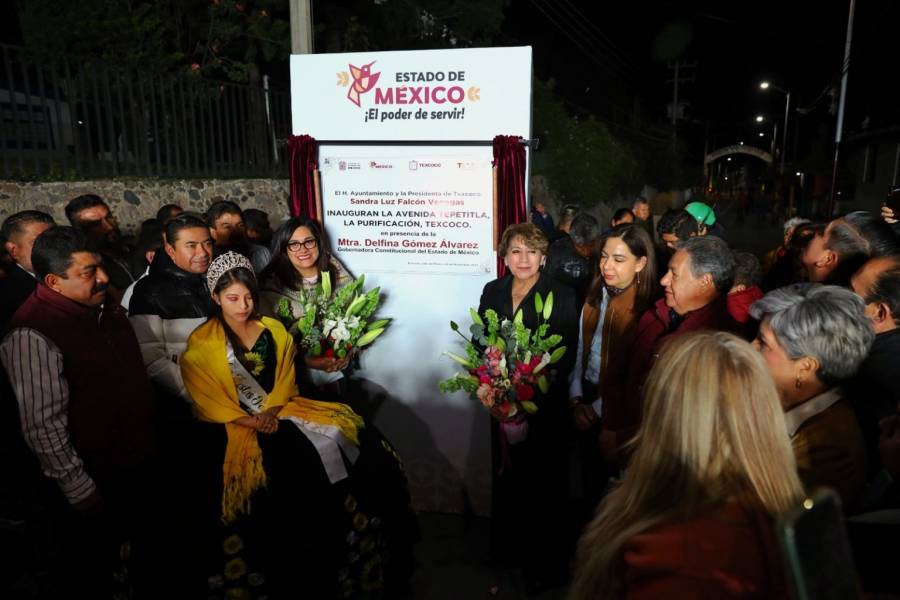 Inauguran vialidad en beneficio de 5 mil 500 habitantes de Texcoco