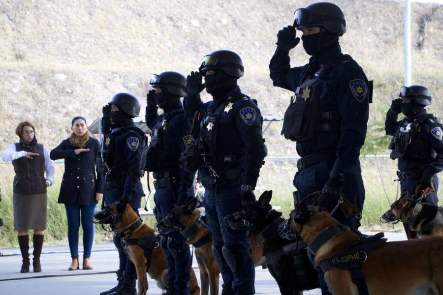 Se jubilaron cinco perritos de la unidad canina de la SSPM Querétaro