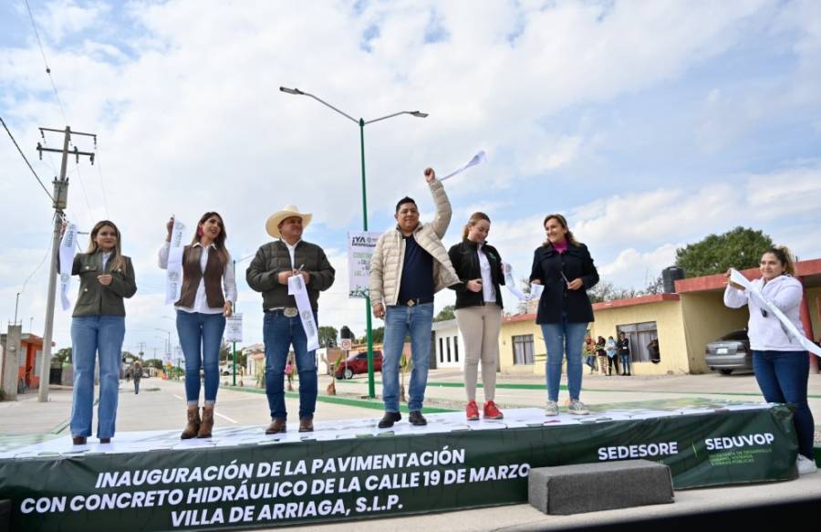 Nueva vialidad en Villa de Arriaga es inaugurada por Ricardo Gallardo