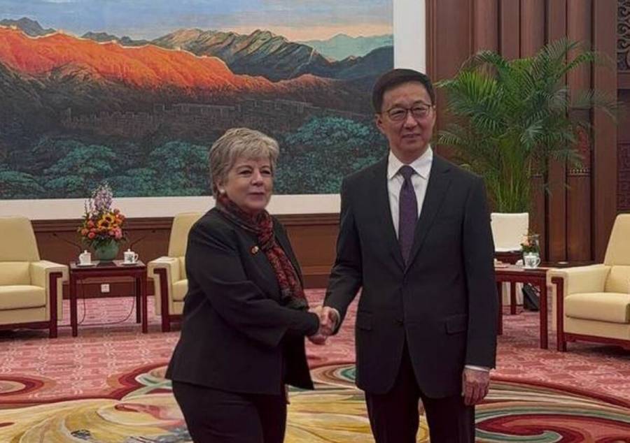 Alicia Bárcena Ibarra se reúne con el vicepresidente de China, Han Zheng