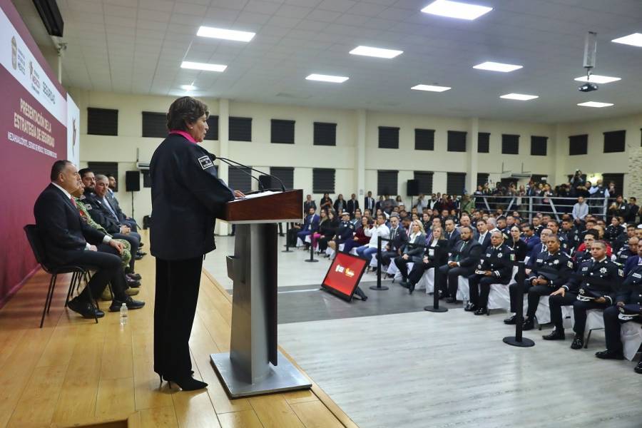 Delfina Gómez presenta la estrategia de seguridad para el Edomex