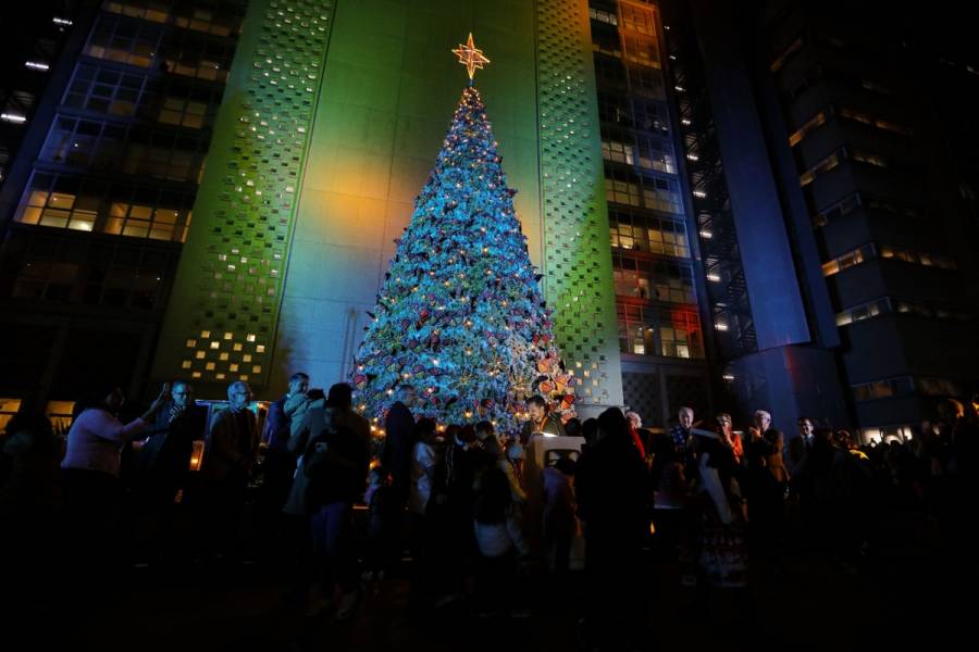 IMSS enciende el árbol navideño con deseos de paz, armonía y reconciliación
