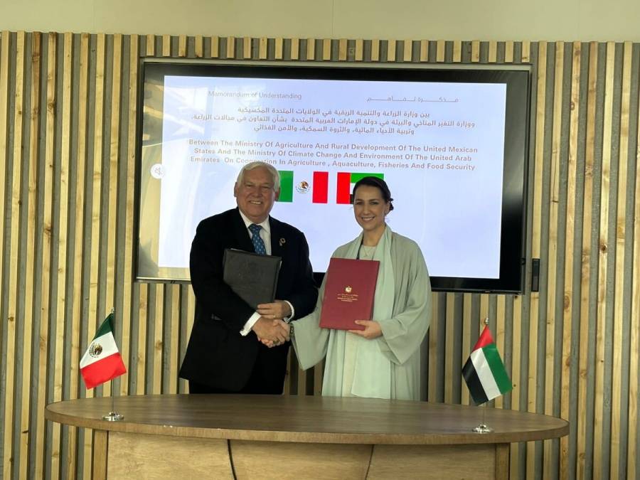 Suscriben M&eacute;xico y Emiratos &Aacute;rabes memor&aacute;ndum de entendimiento en materia agroalimentaria