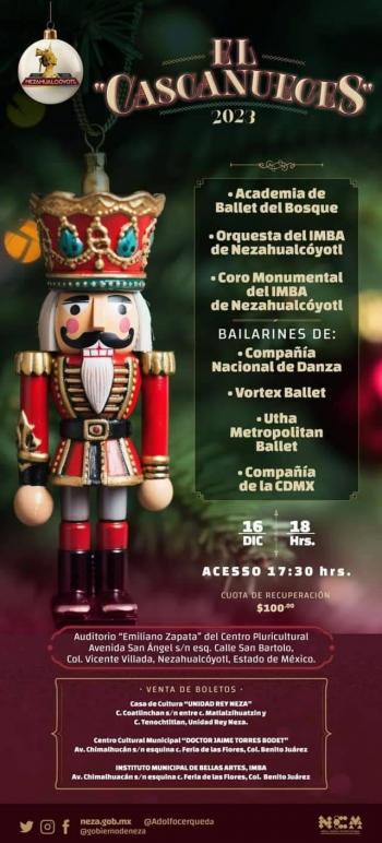 Llega el Cascanueces a Neza por cien pesitos el boleto