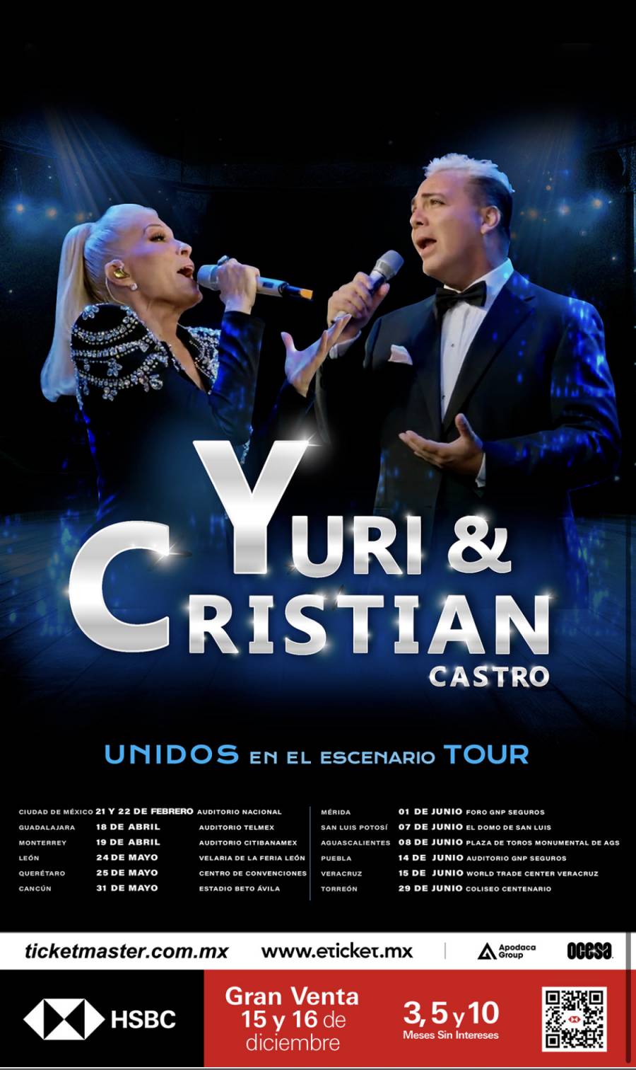 Yuri & Cristian Castro anuncian fechas de su gira en conjunto