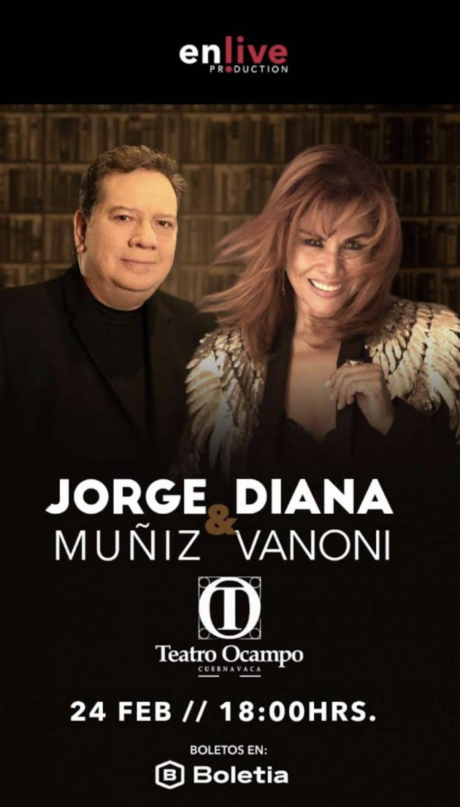 JORGE “COQUE” MUÑIZ Y DIANA VANONI OFRECERÁN UNA VELADA DE BOHEMIA EN EL TEATRO OCAMPO DE CUERNAVACA