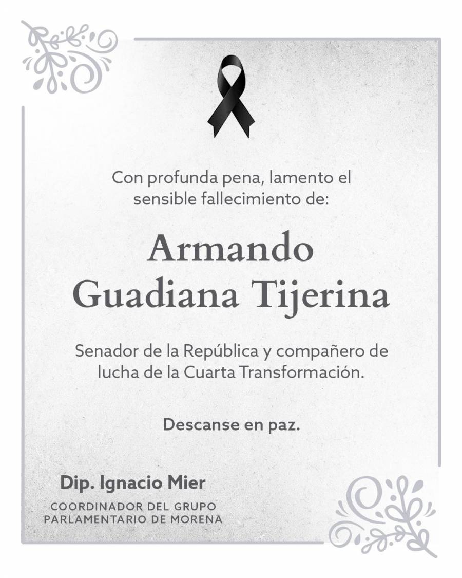 AMLO lamenta la muerte del senador Armando Guadiana