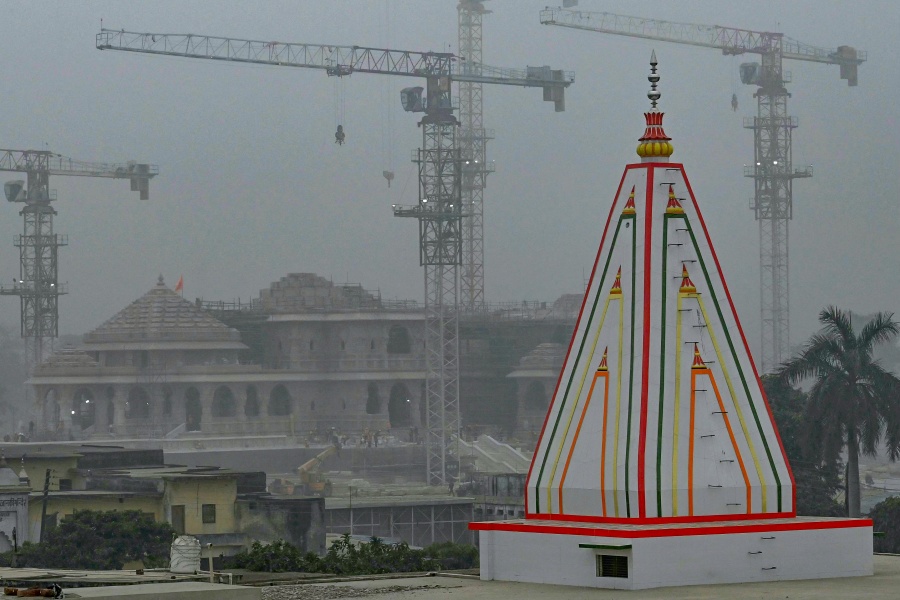La ciudad india de Ayodhya se prepara para inaugurar un controvertido templo