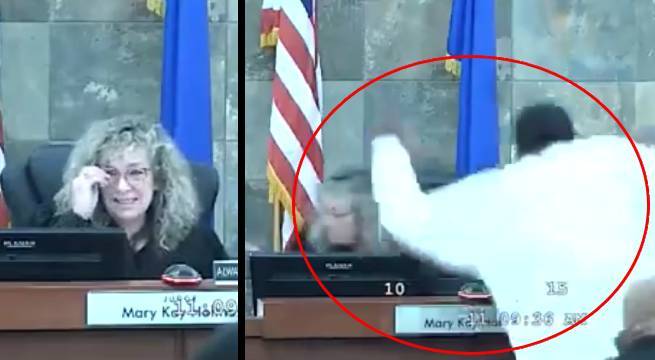 Hombre ataca a jueza durante audiencia en EU