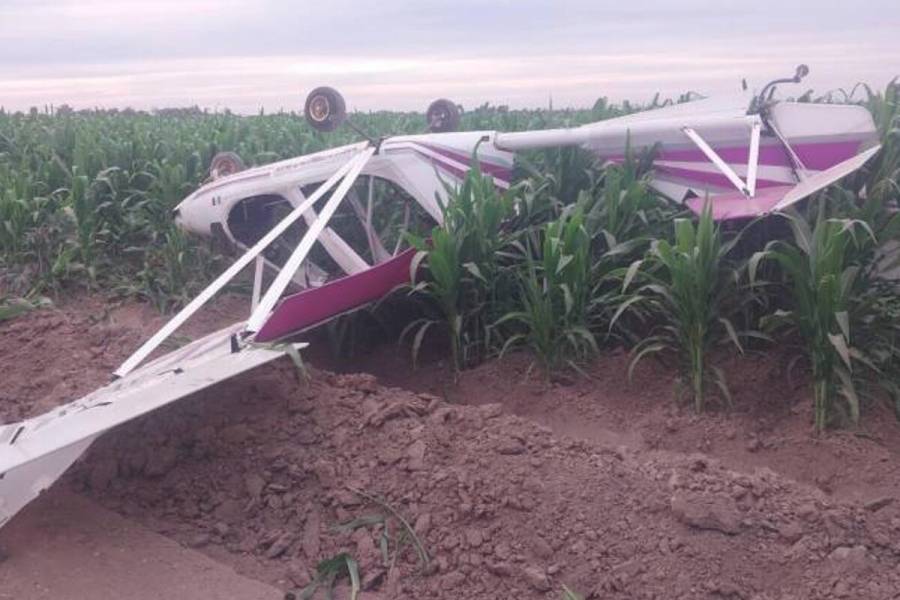 Se desploma avioneta en campos de cultivo de Navolato, Sinaloa