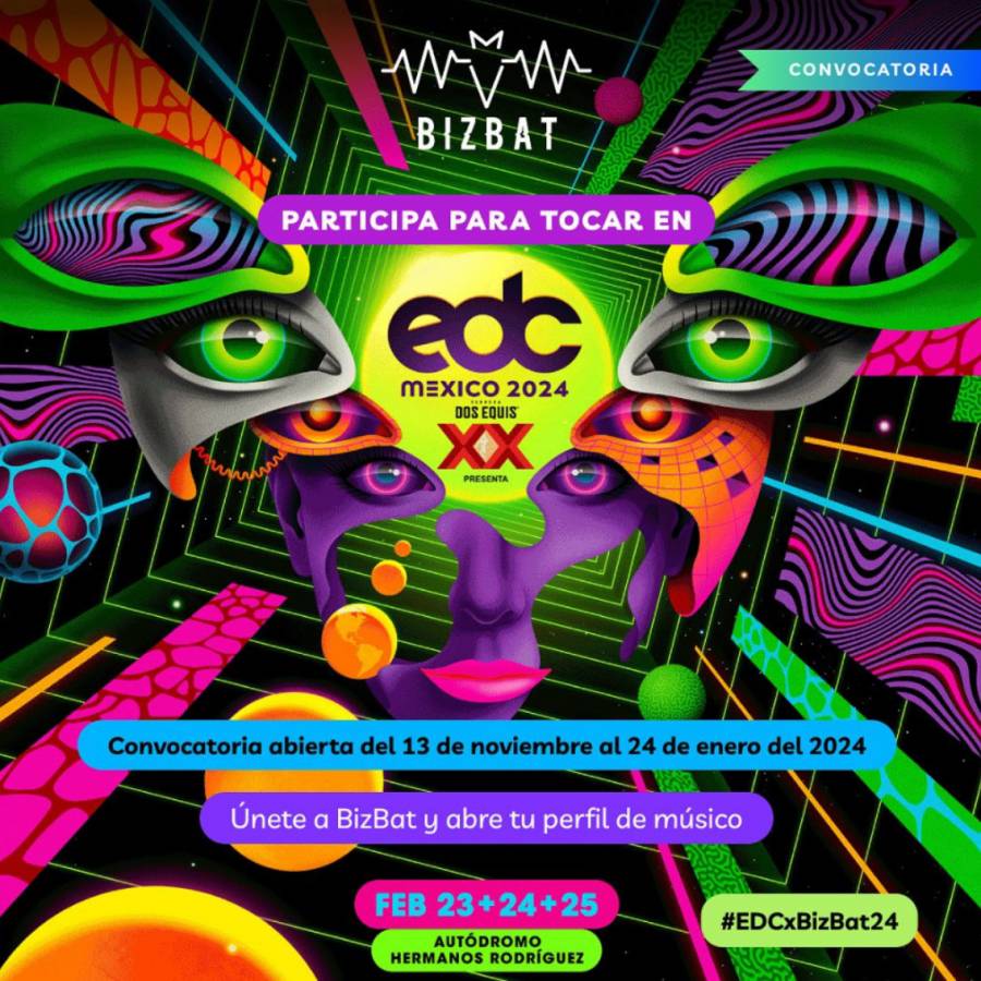 BizBat, la red profesional de la industria musical, está buscando nuevo talento para ser parte del festival EDC México 