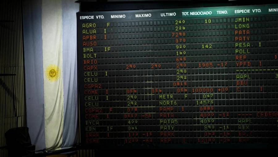 Bolsa argentina cierra con alza de 0,5% a 1.038.358,25 puntos