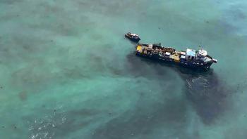 Pescadores protestan en Per&uacute; contra Repsol al cumplirse dos a&ntilde;os de derrame petrolero