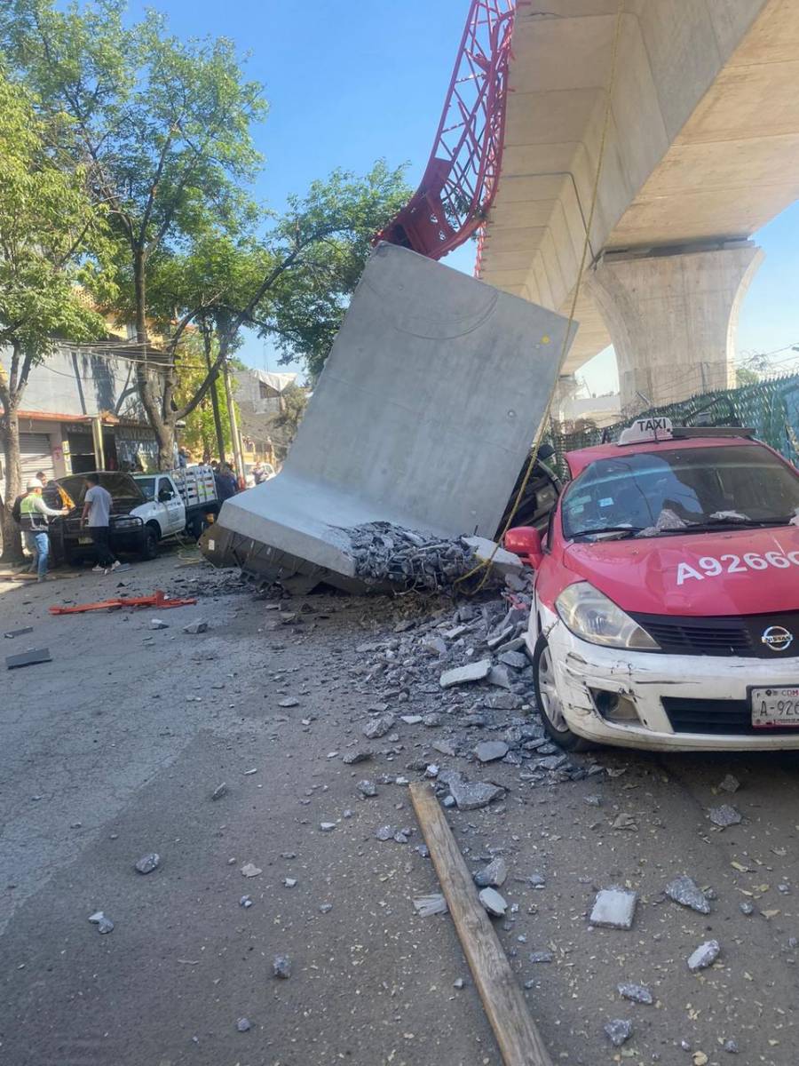 Colapsa estructura en obras del Tren Interurbano México-Toluca en Álvaro Obregón